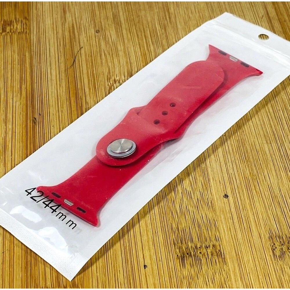 Red Silicone Smart Watch Strap Band Replacement for Apple Watch 42/44mm